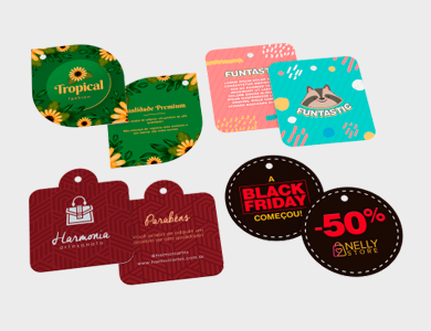 Tag Especial Couchê 300g Verniz Total Frente 4x5cm - 4x0 - 1000 unid