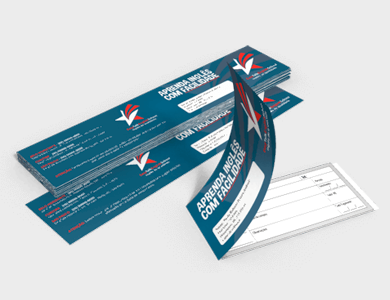 Capa de Carnê Couchê 150g Sem Verniz 42,3x10cm - 4x1 - 250 unid