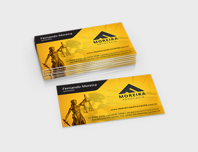 Cartão de Visita Couchê 300g Laminação Fosca 9x5cm - 4x1 - 100 unid