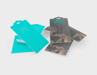 Cartela de Bijuteria Formatos Especiais Kraft 240g com Tinta Branca 240g Sem Verniz 10x15cm - 4x0 - 500 unid