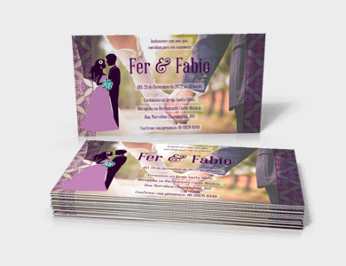 Convite Couchê 300g Laminação Holográfica 9x15cm - 4x1 - 1000 unid