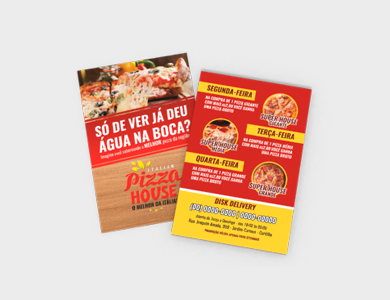 Folder Reciclato 240g Sem Verniz 10x18cm - 4x4 - 50 unid