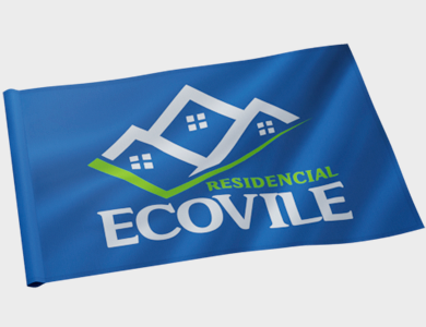 Bandeira em Tecido Gabardine com Bolsa para Haste 70x45cm - 4x0 - 2 unid