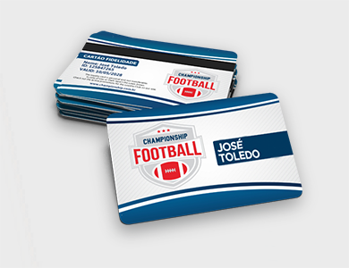 Cartões/Convites com Dados Variáveis em PVC 0,5mm Fosco Frente e Verso 8,5x5,4 cm - 4x1 - 1 unid