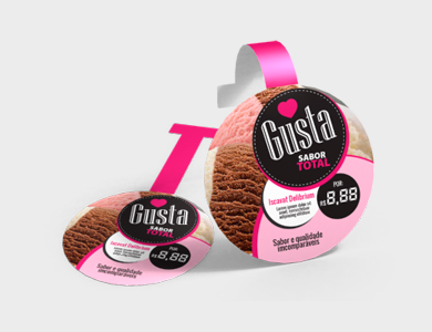 Wobbler PVC 0,3 mm 14x14cm - 4x0 - 1000 unid